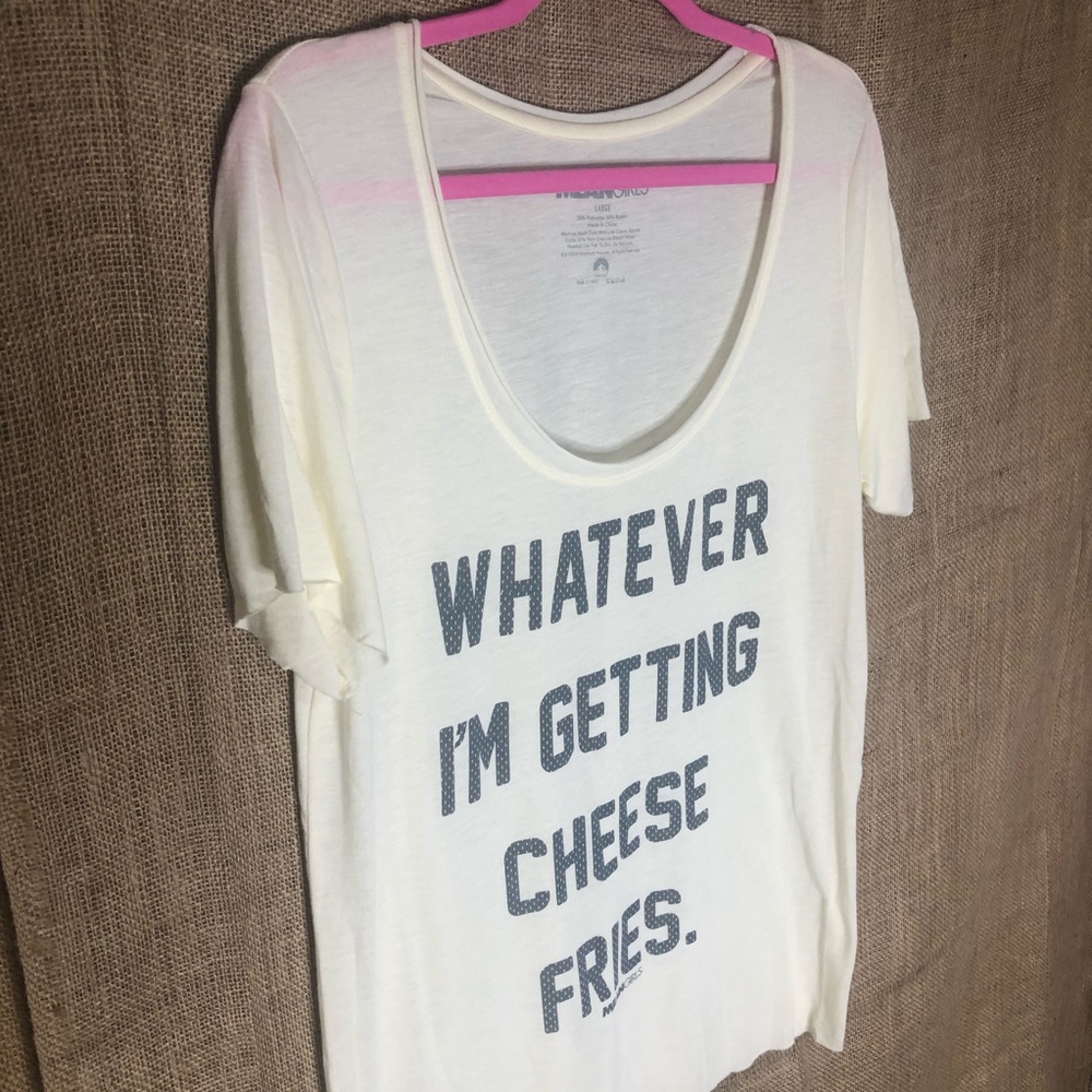 Mean Girls L Tshirt I’m Getting Cheese Fries Top - Picture 2 of 4